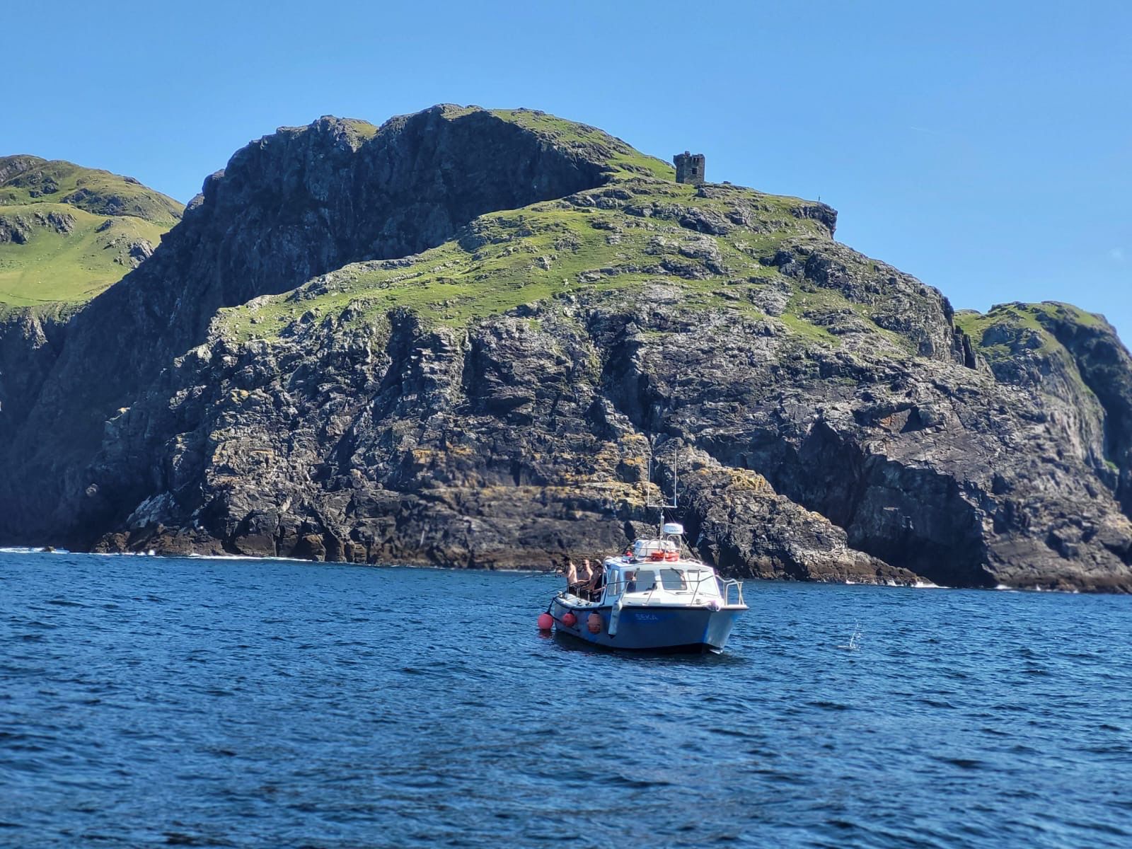 External shot cliffs and castle